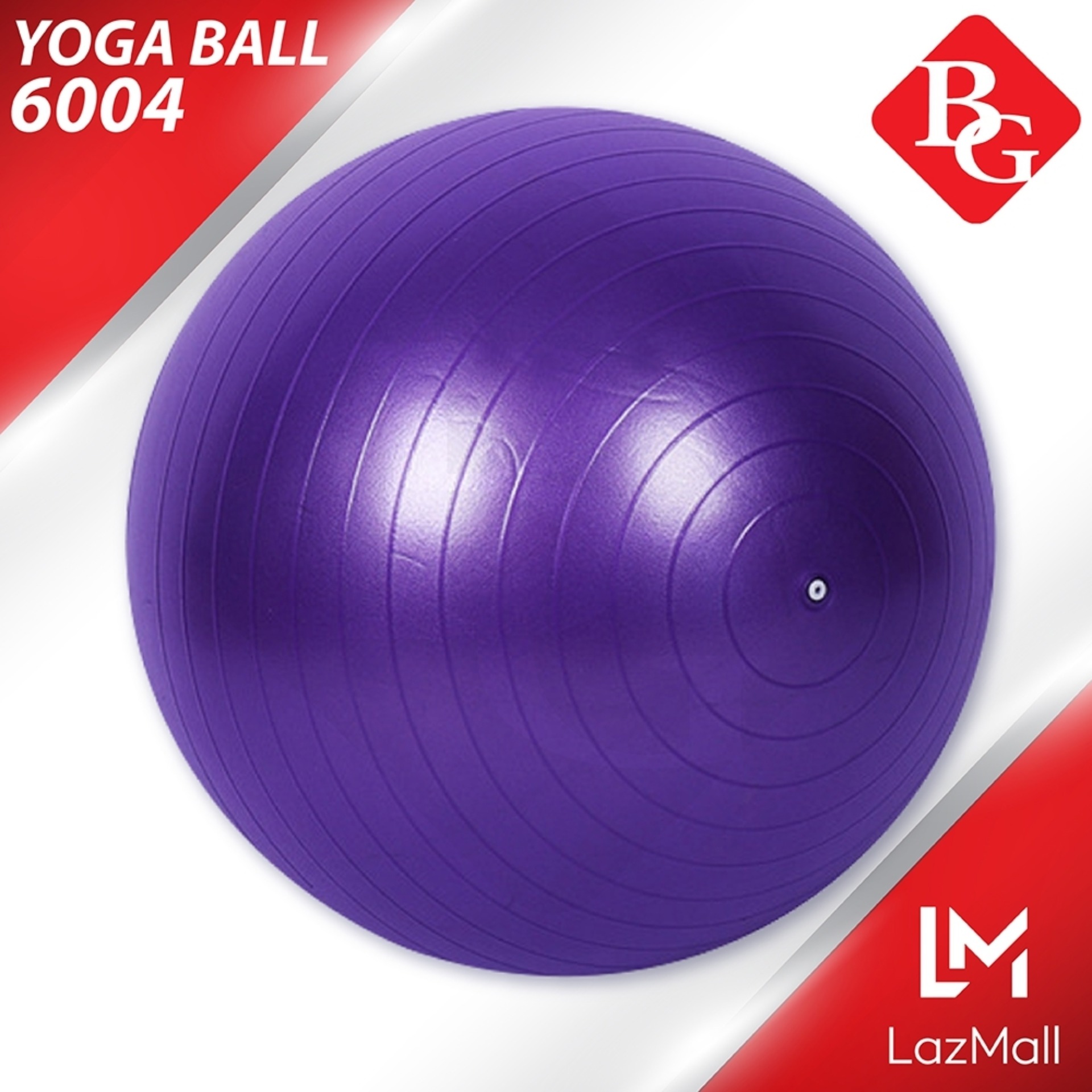 B&G ลูกบอลโยคะ 65 ซม. Yoga Ball รุ่น 6004 (Purple) แถมฟรี ที่สูบลม