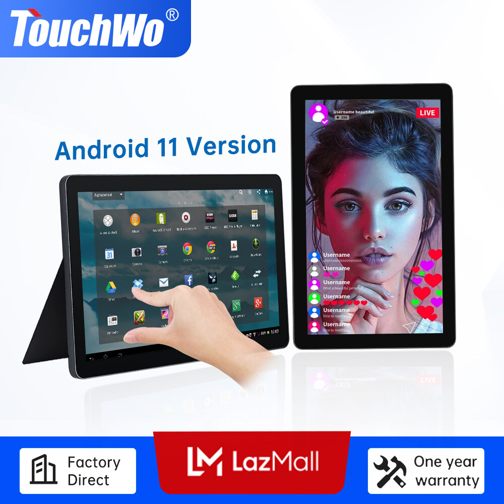 【Free Shipping】TouchWo 13.3 15.6 Inch Smart Portable POS Touchscreen Monitor, RK3568 RAM 2GB/4GB,ROM 16GB/32GB Android 11 Version 1920X1080 Full HD IPS Capacitive TouchScreen Tablet Pc Monitor with HDMI Port & USB Port For Business and game ราคา 8,698 บาท*ส่งฟรี