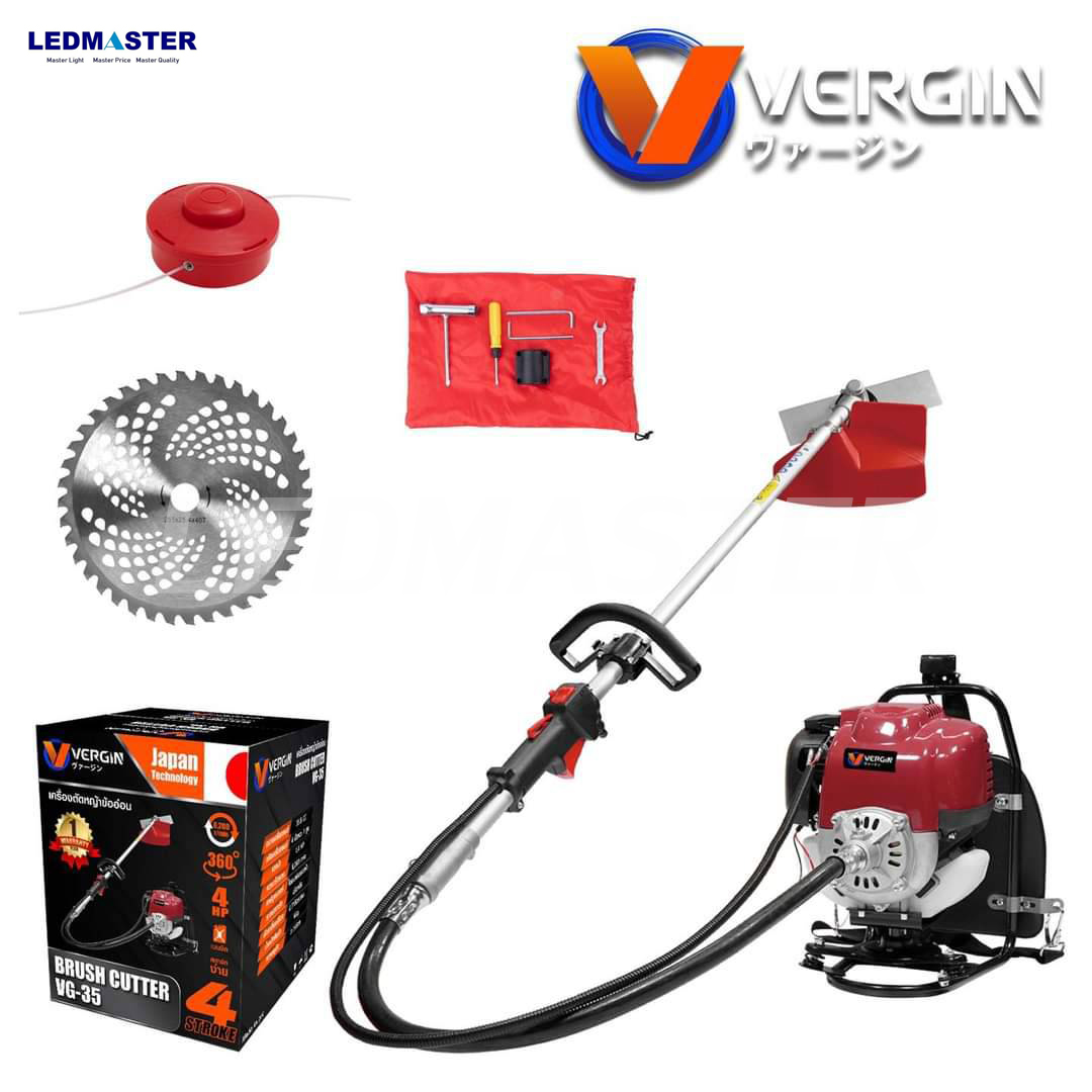 *ฟรี*ของเเถมครบชุด VERGIN เครื่องตัดหญ้าข้ออ่อน 4 จังหวะ กำลัง 4 แรงม้า สตาร์ทง่าย ตัดได้ 360 องศา ก้านอ่อน (ฟรี ใบตัดวงเดือน+เอ็นตัดหญ้า) เครื่องตัดหญ้ากระเป๋าเป้สะพายหลัง