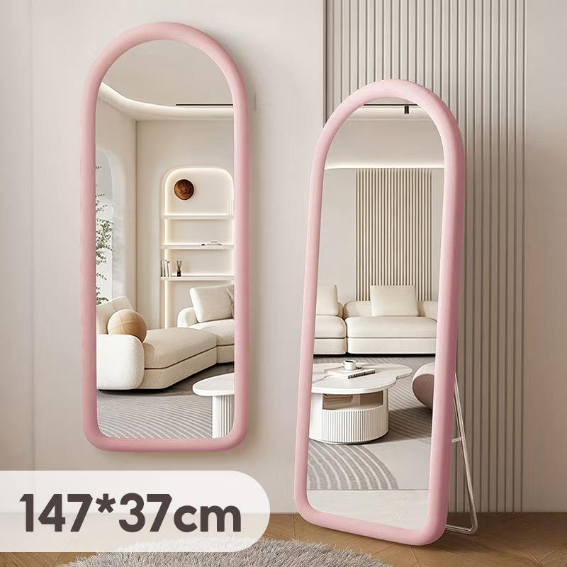 กระจกเต็มตัว มินิมอล กระจกยาว mirror ขอบผ้ากำมะหยี่ กระจกแต่งตัว 150-180CM ขนาดใหญ่ สไตล์โมเดิร์น