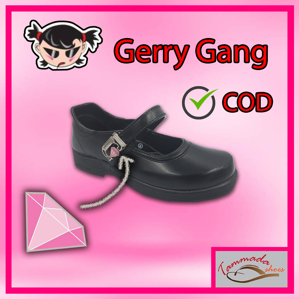 ส่งฟรีสู้โควิดไปด้วยกัน รองเท้านักเรียนหญิง Gerry gang รองเท้านักเรียนหญิงหนังดำ รองเท้าเด็กนักเรียนหญิงสีดำ gerrygang รองเท้านักเรียนหญิงดำ