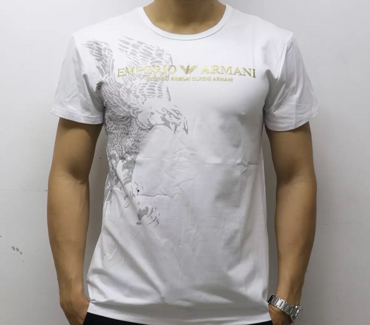 Giorgio Armani Fashion Men T-shirt เนื้อผ้าดีมาก ส่งเร็ว ถูกใจมากค่ะ