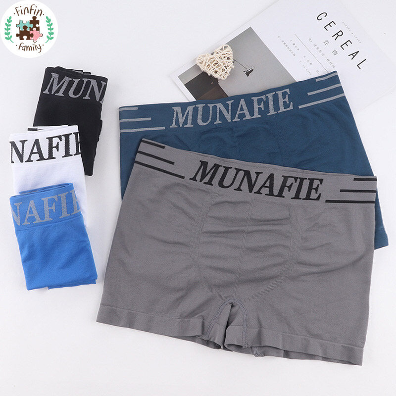 Fin Fin กางเกงในชาย Boxer Munafie บ๊อกเซอร์ กางเกงใน ผู้ชาย เนื้อผ้าดี ผ้านุ่ม ยืดหยุ่น ระบายอากาศ กางเกงชั้นใน กางเกงซับใน กางเกงในผู้ชาย