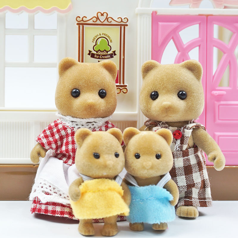 Sugar free Santomle ตุ๊กตาสำหรับเล่นบ้านตุ๊กตากระต่ายหนูหมีกระกรอก Happy Family แบบ Sylvanian ในเซ็ทมีตุ๊กตาพ่อแม่ 2 ตัว ตัวลูก 1 ตัว มีหลายแบบให้เลือก ช่วยเสริมสร้างจินตนาการ เหมาะกับเด็ก 3 ขวบขึ้นไป