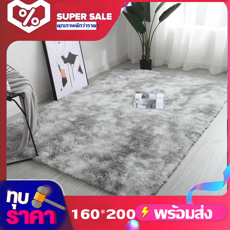 พรมปูพื้น ขนาด Carpet Velvet Indoor Morden Area Rugs Pads Living Room Bedroom Floor Carpet（160X220CM)