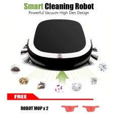 Shopgadget เครื่องดูด หุ่นยนต์ ดูดฝุ่น ถูพื้น อัตโนมัติRobot Vacuum Cleaner + 2 PCS ผ้าถู (สีดำ) Shopgadget เครื่องดูด หุ่นยนต์ ดูดฝุ่น ถูพื้น อัตโนมัติRobot Vacuum Cleaner + 2 PCS ผ้าถู (สีดำ)
