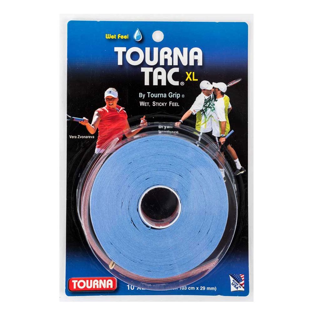 TOURNA TAC เทป พันด้าม แบบหนึบ Wet feel - 10 XL grips on roll บรรจุ 10 ชิ้น  #Tennis & #Badminton #Grip #Tourna # กริบ #พันด้าม #เทนนิส