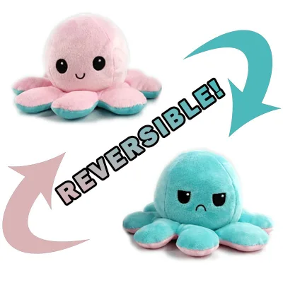[Average]Reversible Flip octopus ของขวัญเด็ก พลิกกลับด้านปลาหมึก พลิกกลับด้านปลาหมึก ตุ๊กตาสัตว์น่ารัก Children Gifts Doll (10)