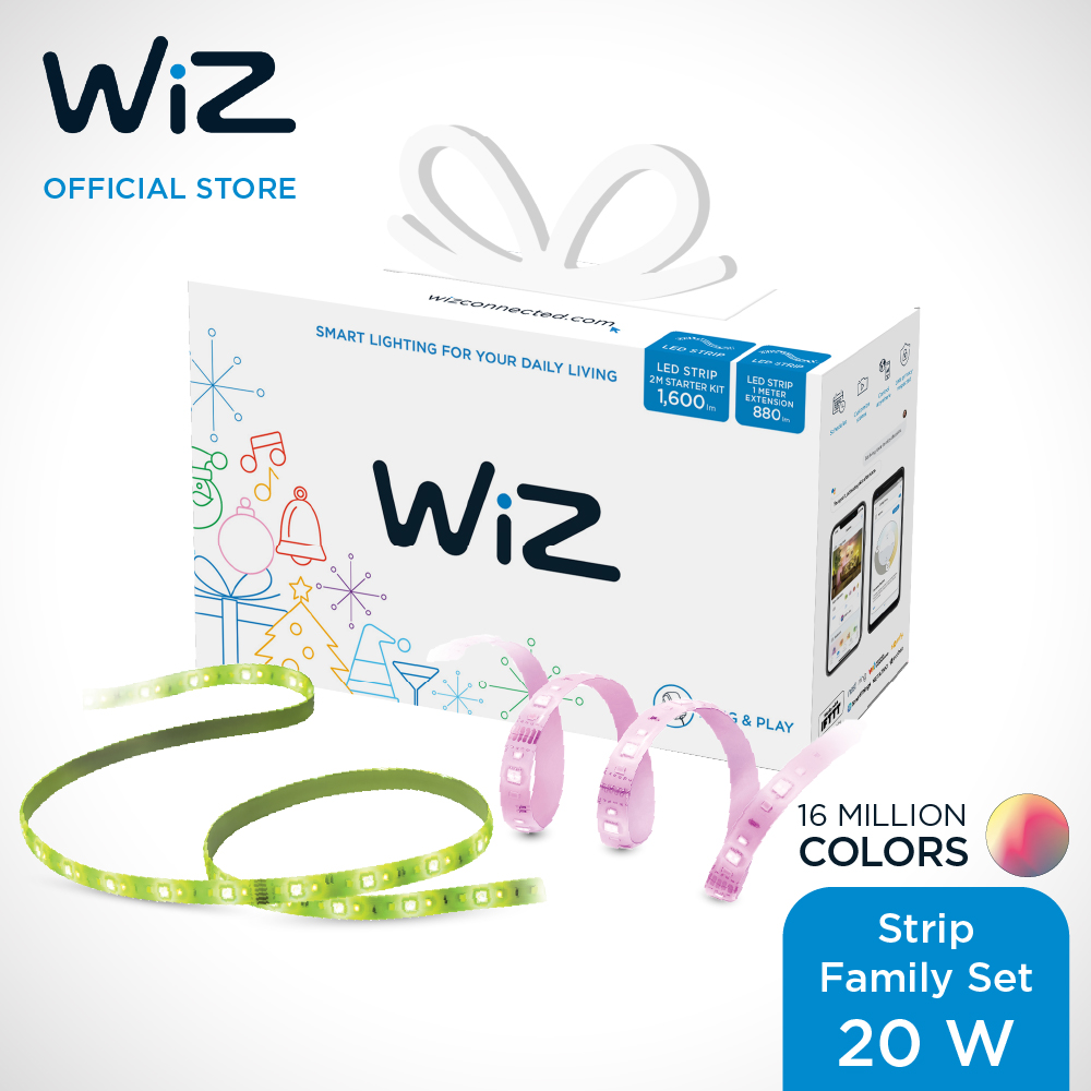 WiZ Strip Family Set ประกอบด้วย Strip Starter Kit + 1 Strip Extension