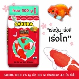 อาหารปลาซากุระ โกลด์ 2500 กรัม (เม็ดกลาง)