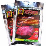 Fish-Crayfish 2 แพ็ค อาหารปลาหมอสีครอสบรีทFlowerHorn(เม็ดเล็ก/S) สูตรเร่งสี เร่งมุก ไม่มีฮอร์โมน ขนาด100 กรัม