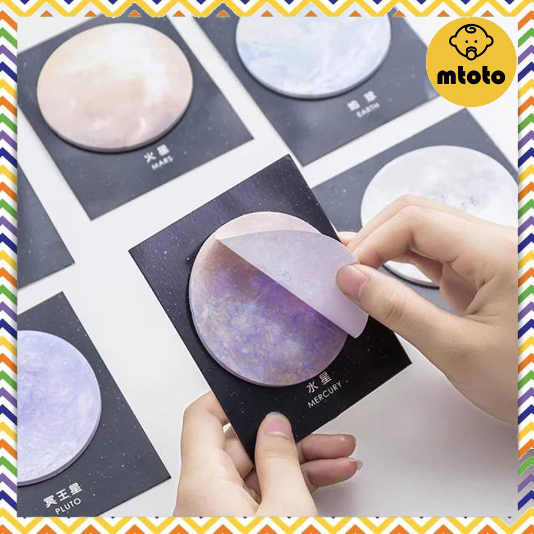 mtoto Creative Planet Series โพสอิท โพสต์อิท สติ๊กเกอร์ Post-it สมุดฉีกแบบกลมฉีกออก