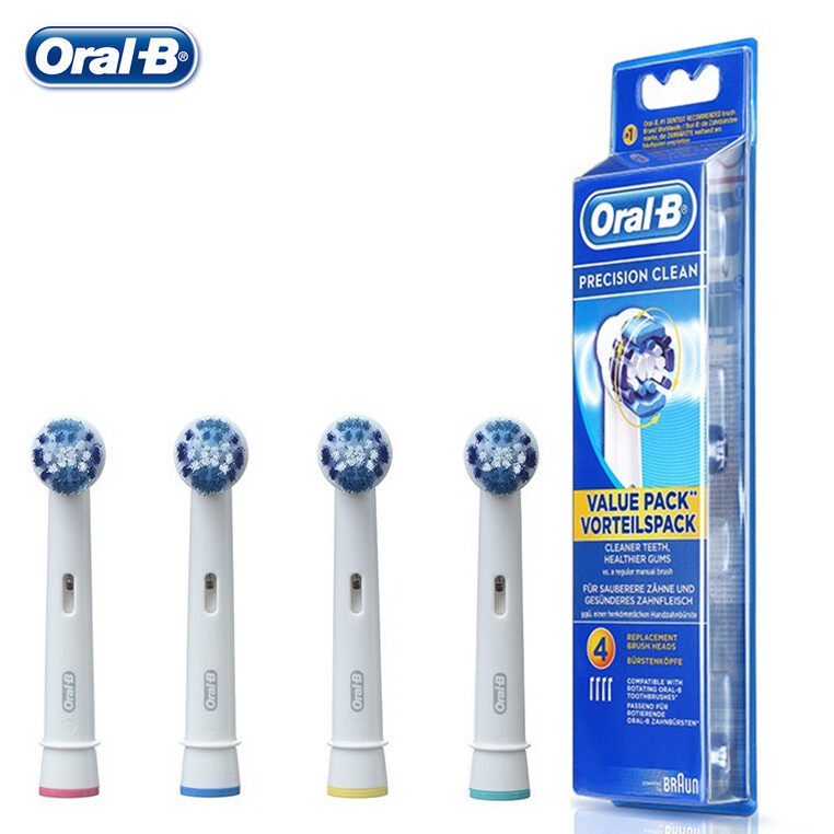 Oral-B หัวแปรงสีฟันไฟฟ้า Toothbrush Head รุ่น Precision Clean แพค 4 ชิ้น. 