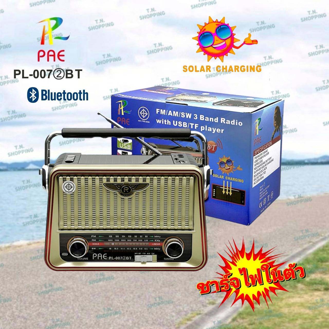 PAE วิทยุลายคลาสสิค FM AM/USB / MP3 /SDCARD รุ่น PL-007BT