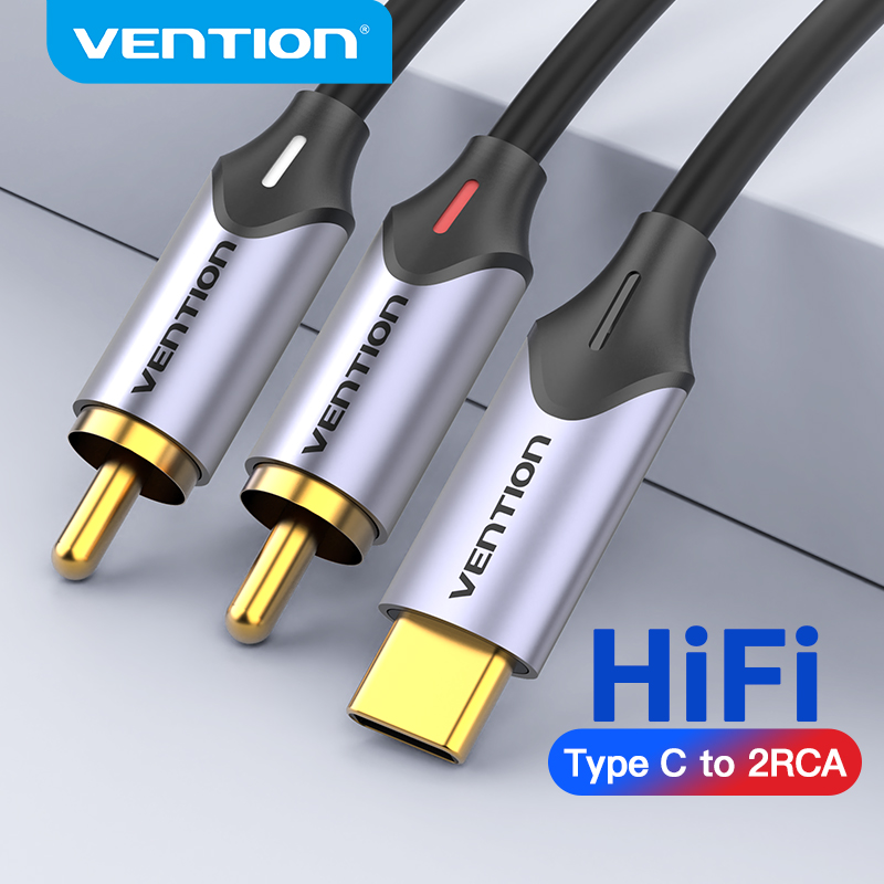 [Vention type C RCA cable USB C male to dual RCA male cable for phone pad laptop type C to RCA cable,Vention Type C RCA Cable USB C Male to Dual RCA Male Cable For iphone 16 iPad Laptop Type C to RCA Cable,] ราคา 148 บาท*ส่งฟรี