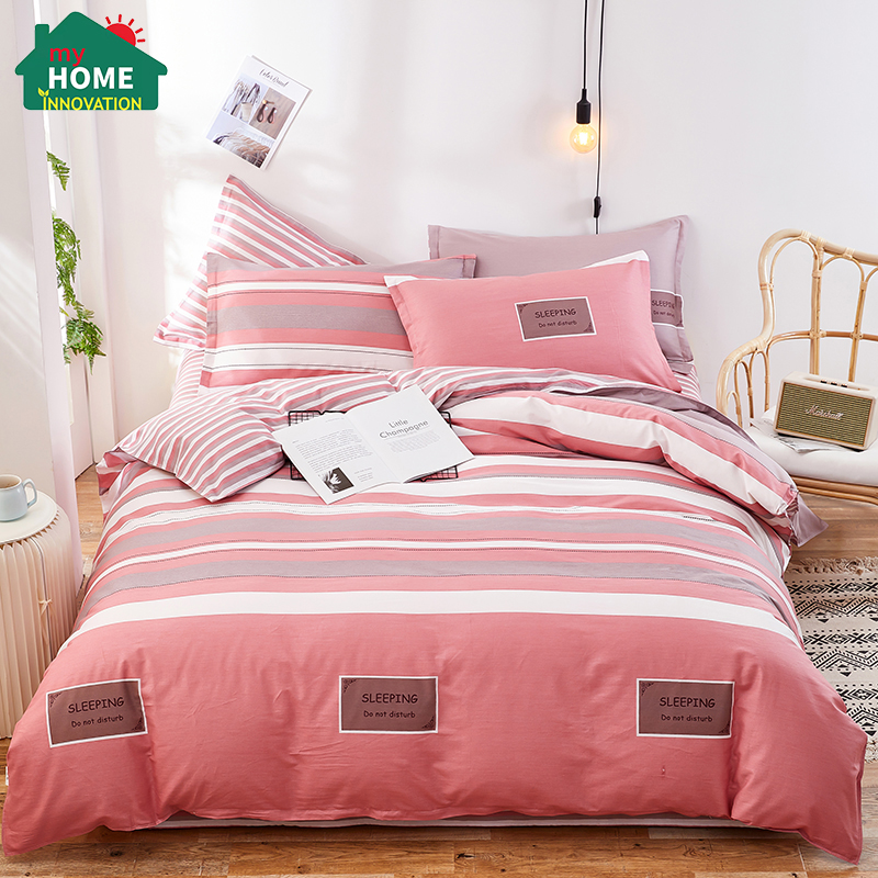 ผ้าปูที่นอน 5 ฟุต เนื้อผ้าคอตตอน 100% ผ้านวม ชุดผ้าปูที่นอน (ผ้าปูเตียง*1 (ไม่รัดมุม) / ปลอกหมอน*2 / ผ้าสำหรับใส่ topper *1") ราคา 1,099 บาท*ส่งฟรี