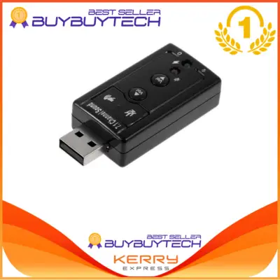 USB 2.0 3D Virtual 7.1 Channel Audio Sound Card Adapter (Black)