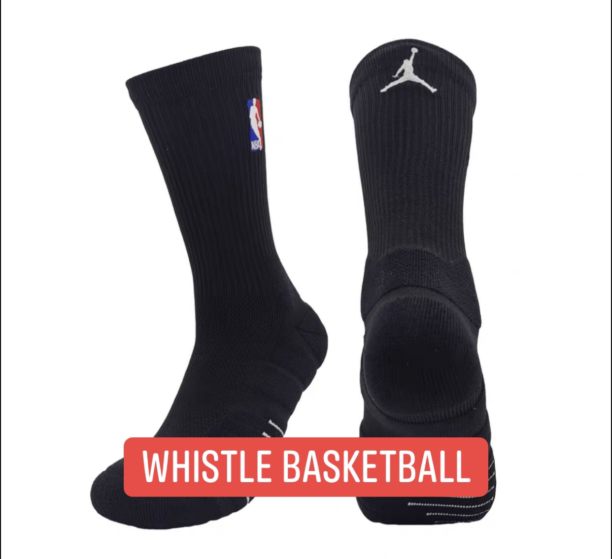 ถุงเท้าบาส บาสเก็ตบอล , ถุงเท้ากีฬา NIKE Air Jordan  Basketball NBA Authentic Sock