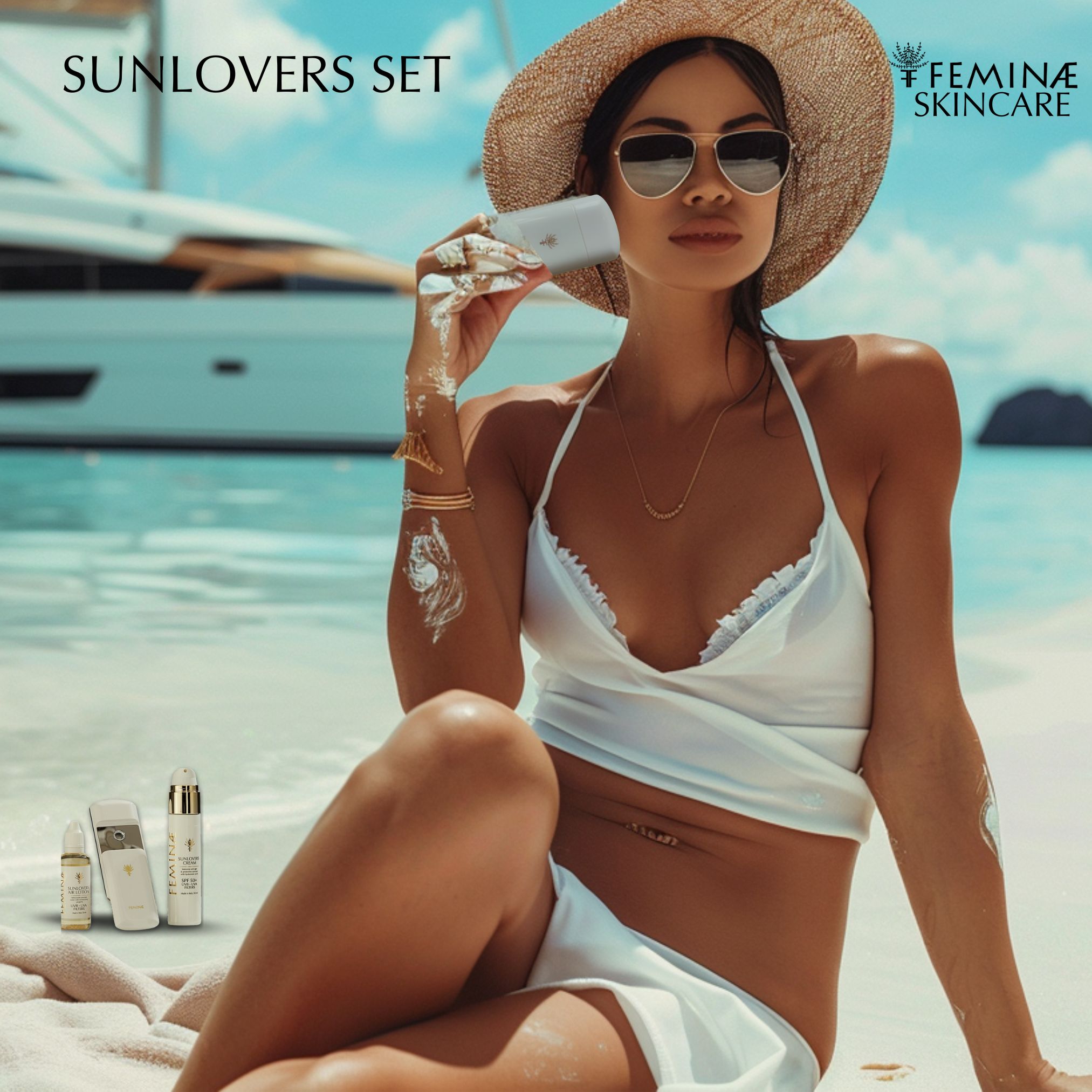 SUNLOVERS SET by Feminae: ชุดปกป้องผิวจากแสงแดดอย่างสมบูรณ์ ราคา 890 บาท*ส่งฟรี