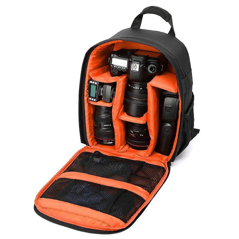 DSLR Camera backpack Camera Backpack Bag DSLR กระเป๋าเป้ใส่กล้อง กระเป๋าใส่กล้อง กันน้ำ กระเป๋ากล้อง DSLR Case for Canon/Nikon/Sony Camera accessories Universal กันน้ำกระเป๋าสะพายกล้องดิจิตอลOrange ส้ม