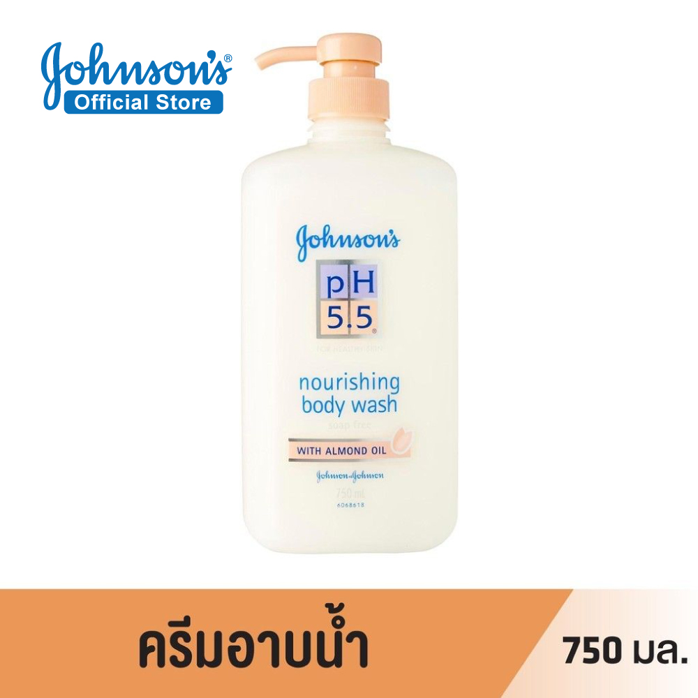 จอห์นสันบอดี้แคร์ ครีมอาบน้ำ พีเอช 5.5 ทูอินวัน วิท อัลมอนด์ 750 มล. Johnson Body Care Body Wash Johnson’s pH 5.5 2 Almond Wash 750ml.