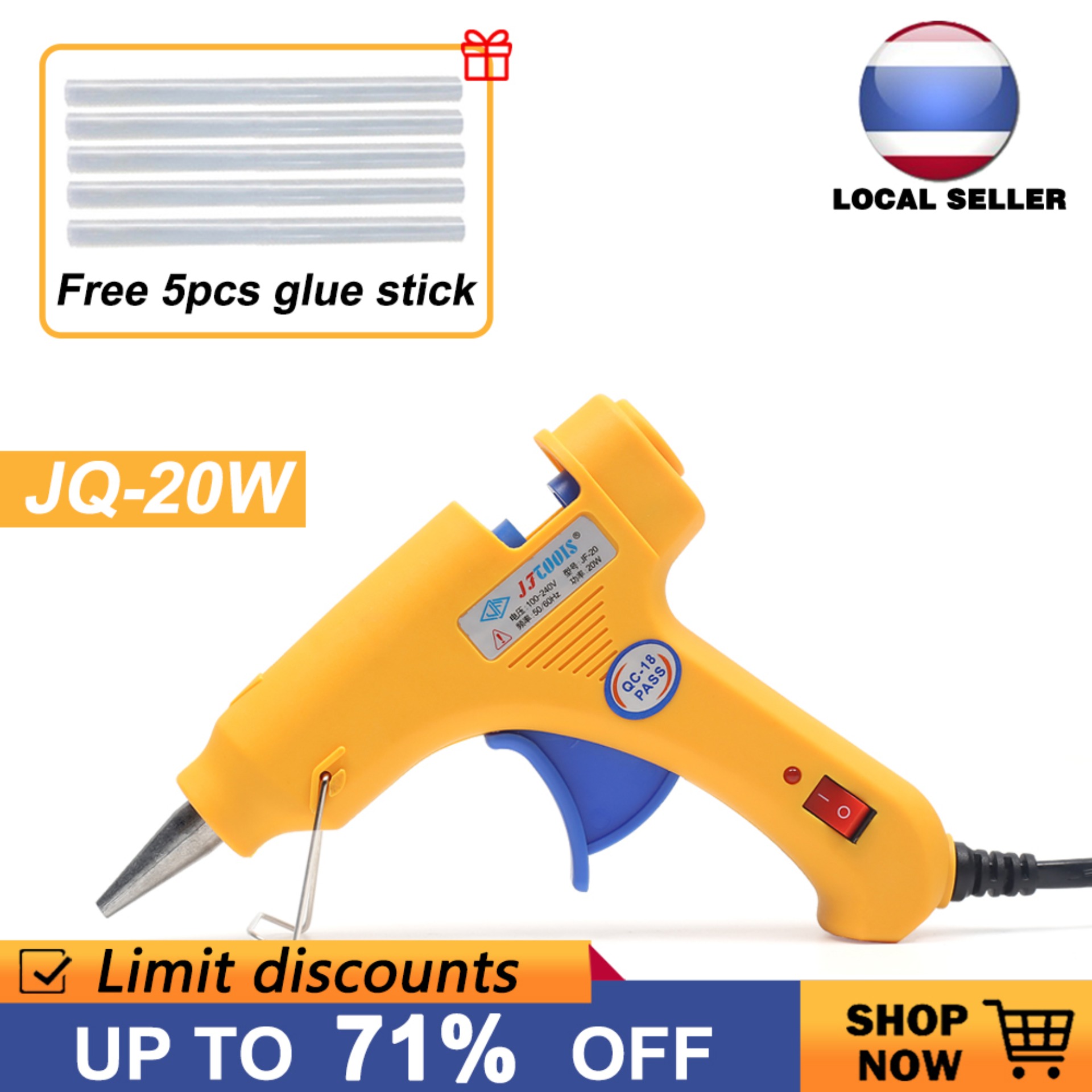 DIY Hot Melt Glue Gun 20W 60W 100W Industrial Electric Silicone Guns Thermo Gluegun Repair Heat Tools