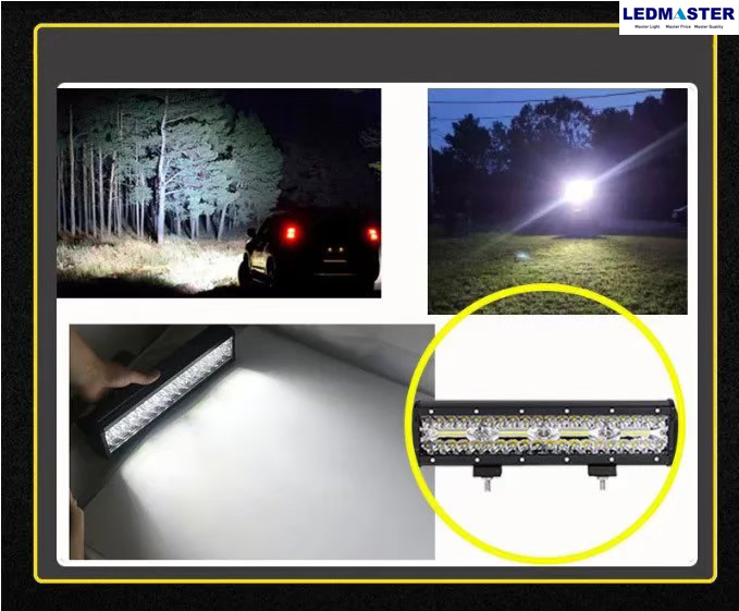 LED LIGHT BAR 240W สปอร์ตไลท์ไฟรถยนต์led ไฟหน้ารถ ไฟท้าย ไฟตัดหมอก รุ่น High CLASS 3 Row 12V-24V เเสงขาว งานพรีเมี่ยม