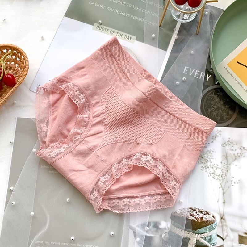 Underwear Shop กางเกงในหญิงผ้าทอ ดีเทลขาลูกไม้ สวยงาม สีสด เนื้อผ้านิ่ม  648#