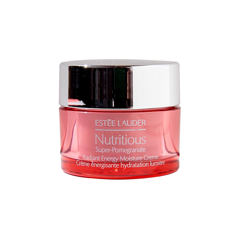 จัดส่งที่รวดเร็ว🏅Estee Lauder Nutritious Super-Pomegranate Radiant Energy Moisture Cream energisante hydratation lumiereครีมทับทิมสีแดงสดใสสดใส ครีมกลางวัน 15 มล ครีมซ่อมแซมความกระจ่างใส หมองคล้ำตลอด