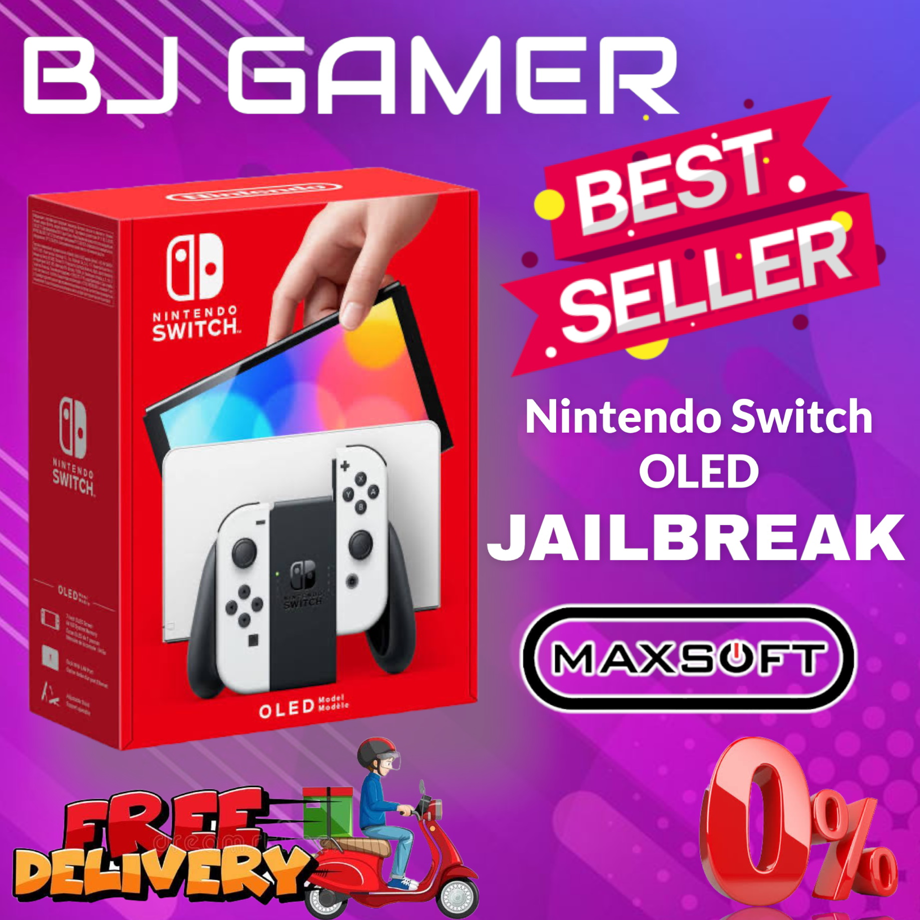 Nintendo Switch OLED Jailbreak ราคา 13,990 บาท*ส่งฟรี