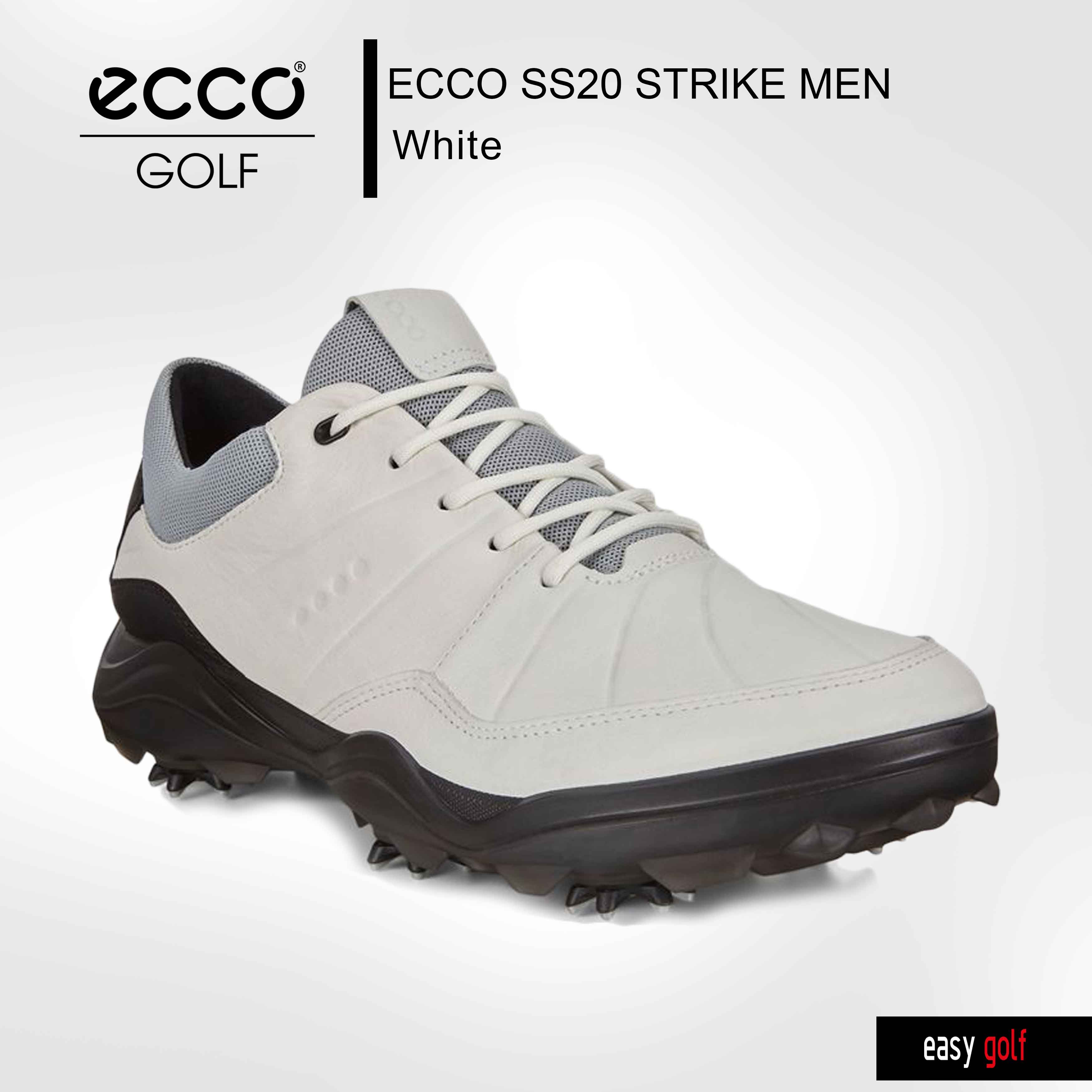 ECCO GOLF รองเท้ากอล์ฟผู้ชาย รองเท้ากีฬาชาย Golf Shoes รุ่น ECCO SS20 Strike สีขาว (White)