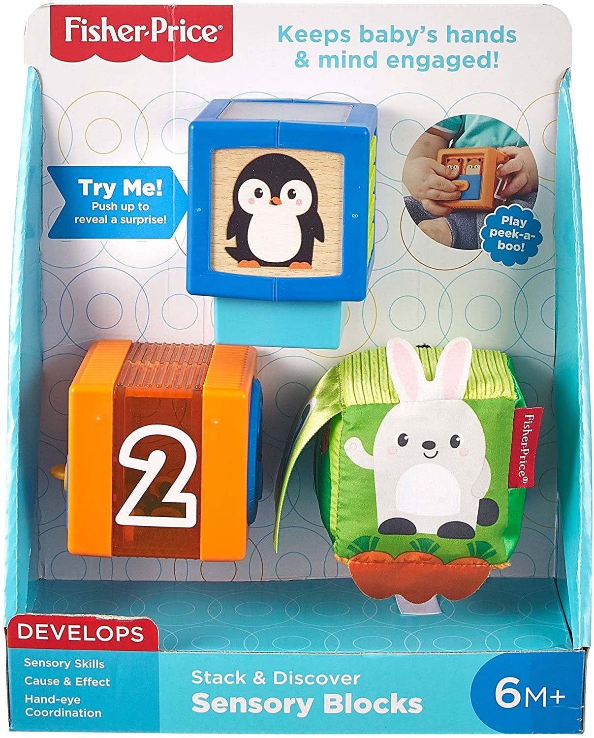 Fisher Price Stack & Discover Sensory Blocks ของเล่นเด็ก บล๊อค ของเล่นเสริมพัฒนาการเด็ก ของเล่นเด็ก GJW13 ราคา 1,000 บาท*ส่งฟรี