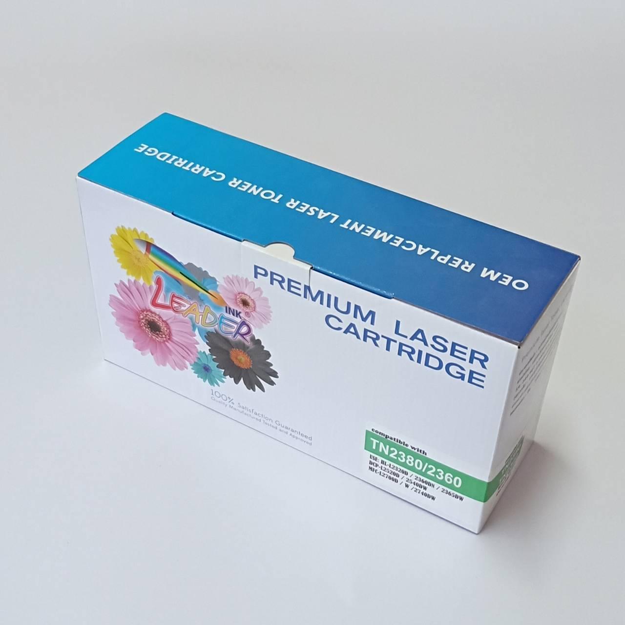 Leader Toner สำหรับรุ่น TN-2360/TN-2380 สำหรับ Printer รุ่นต่อไปนี้ HL-L2320D HL-2360DN HL-2365DW Brother DCP-L2520D DCP-2540DW Brother MFC-L2700D MFC-L2700DW MFC-L2740DW ราคา 180 บาท*ส่งฟรี