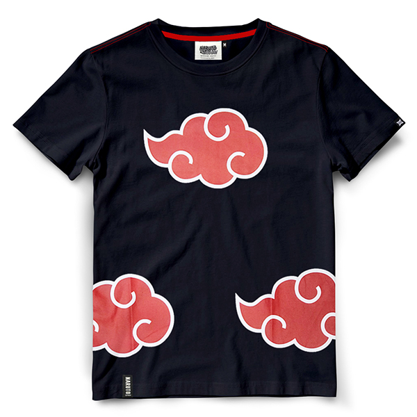 เสื้อยืดนารูโตะ Naruto NT-020-BK Triple Akatsuki Symbol (กลุ่มแสงอุษา)