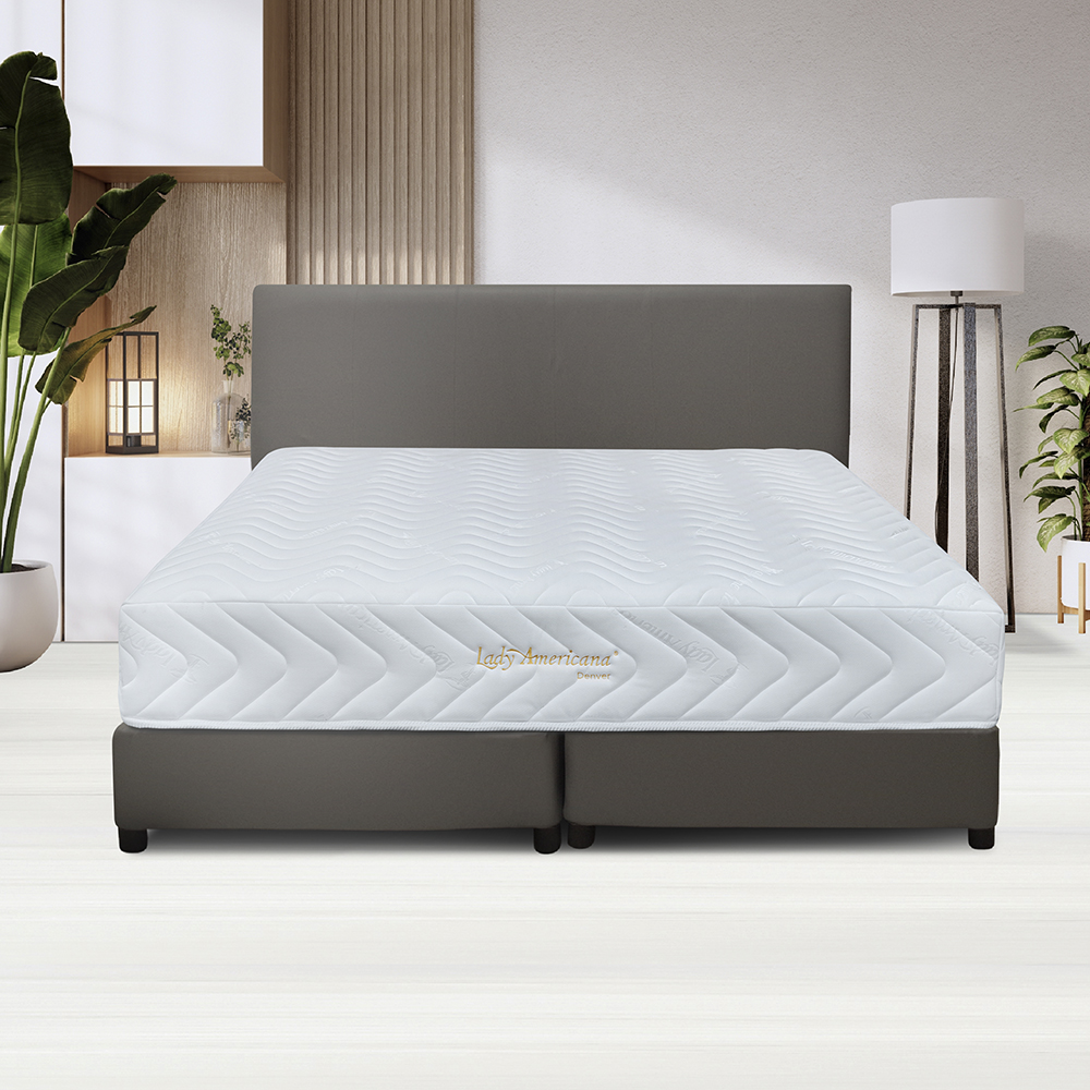 [รับประกัน 12 ปี] Lady Americana ที่นอนพ็อกเก็ตสปริง รุ่น DENVER หนา 10 นิ้ว แถมฟรี! ชุดเครื่องนอน 11 ชิ้น จัดส่งฟรี!! ราคา 16,990 บาท*ส่งฟรี