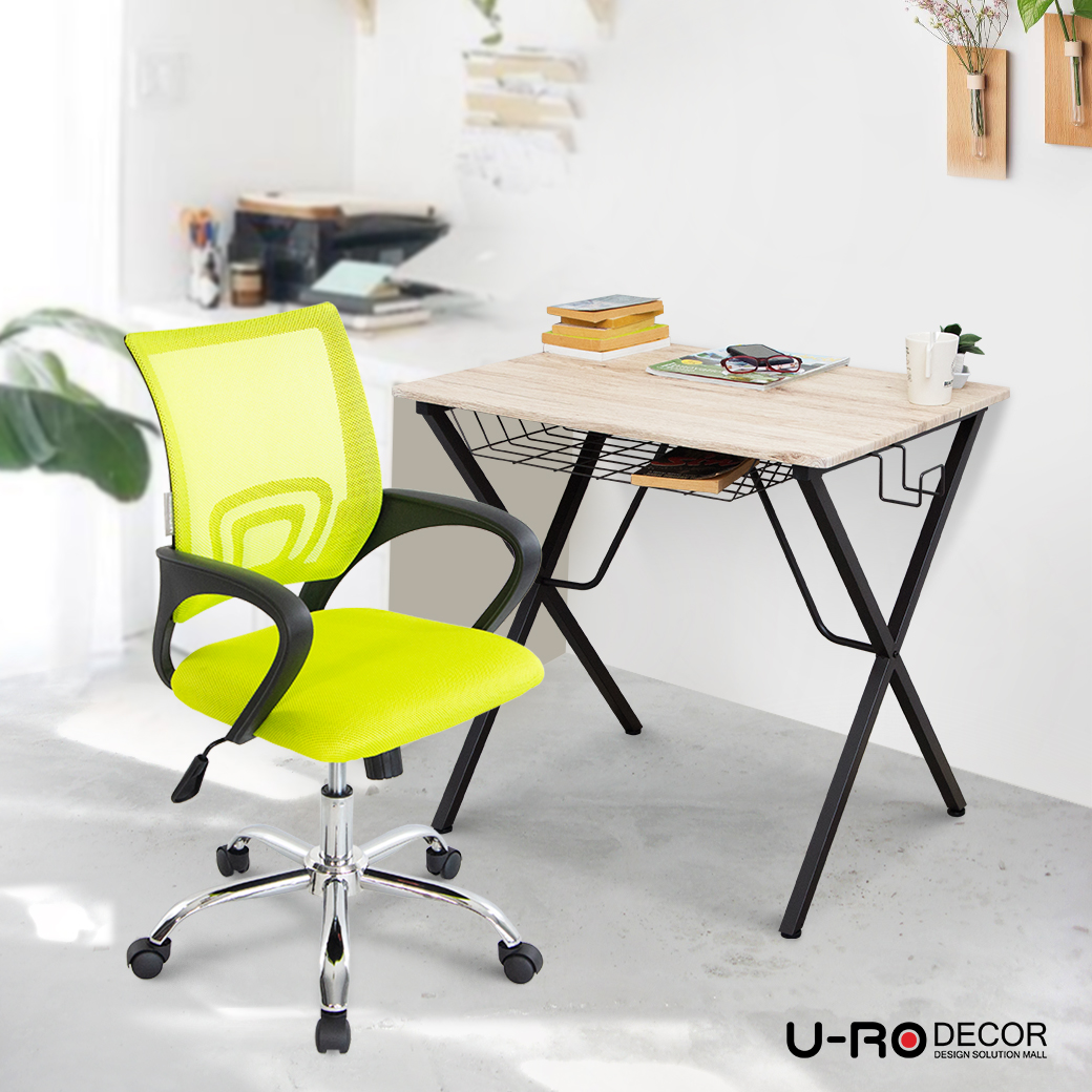 U-RO DECOR รุ่น LEXUS (เล็กซัส) สีซานรีโม่ + เก้าอี้สำนักงาน รุ่น ICHI (อิชิ) ชุดโต๊ะทำงานอเนกประสงค์ โต๊ะคอมฯ โต๊ะทำงาน ราคา 2,590 บาท*ส่งฟรี