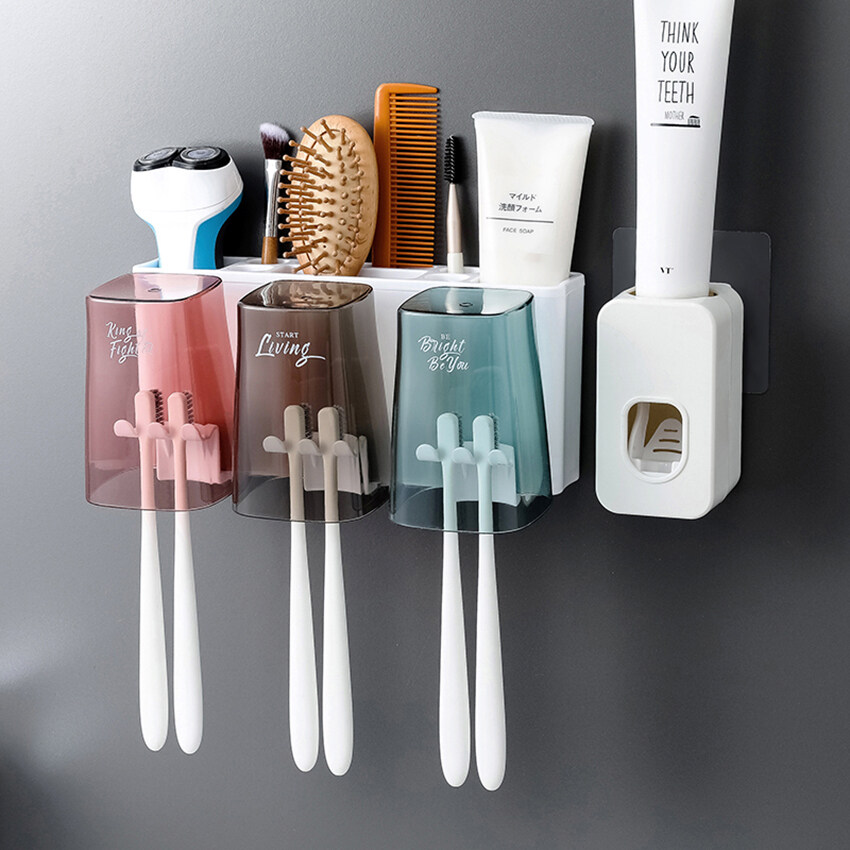 ที่แขวนแปรงสีฟัน ตู้เก็บของใช้ ชั้นวางของ ที่เก็บแปรงสีฟัน ชั้นวางของในห้องน้ำ ชุดแปรงฟัน ชั้นเก็บของ ที่ใส่แปรงสีฟัน ยาสีฟันอัตโนมัติ ยาสีฟัน แปรงสีฟัน อุปกรณ์ห้องน้ำ หิ้ง น้ำยาบ้วนปาก ชั้นวางแต่งหน้า ที่บีบยาสีฟัน ที่กดยาสีฟัน ที่แขวนแปรงสีฟัน