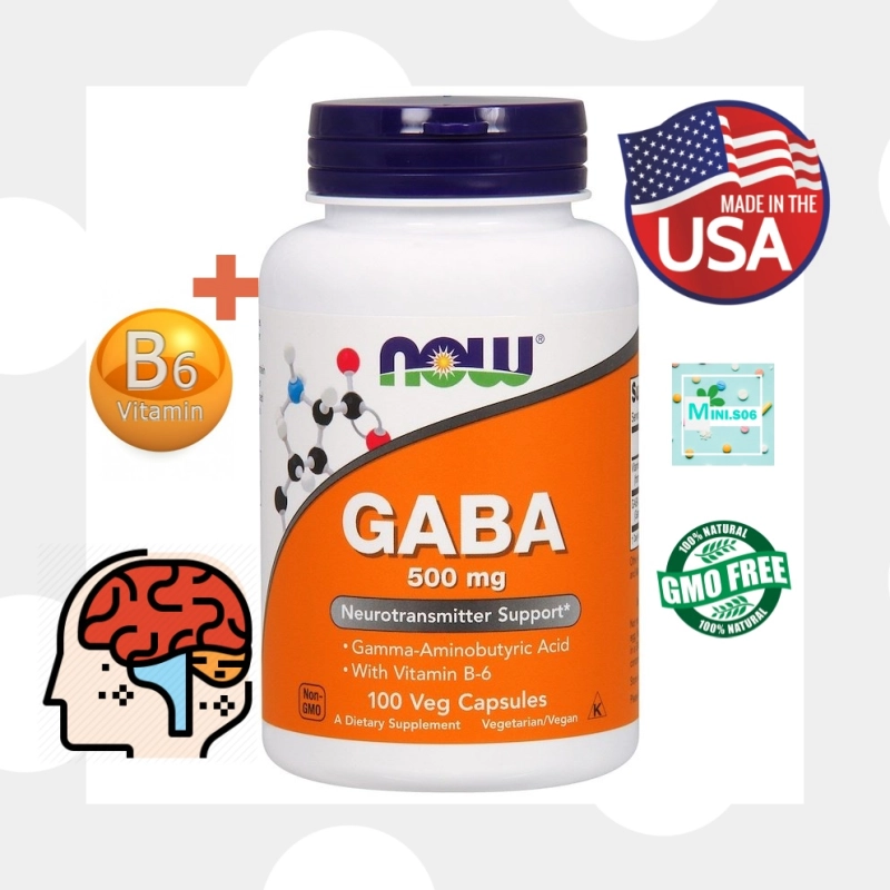 ภาพหน้าปกสินค้าNow Foods, GABA 500 mg x 100 แคปซูล (Veg Capsules) จากร้าน Mini.s06(Vitamin & Supplement) บน Lazada