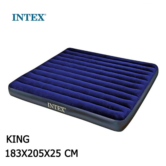 ที่นอนเป่าลม INTEX Classic Downy Airbed ที่นอน ที่นอนปิคนิค เบาะรองนอน เบาะลม ที่นอน 2.5 ฟุต 3.5 ฟุต 4.5 ฟุต 5 และ 6 ฟุต ที่นอนสูบลม ที่นอนพองลม