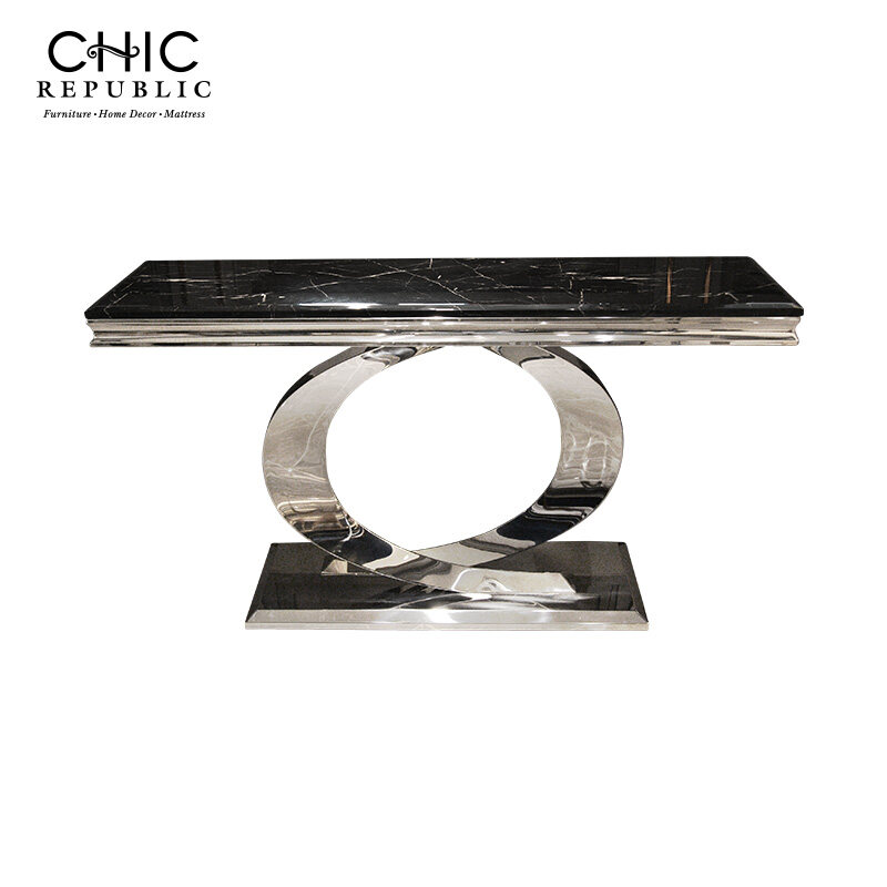 Chic Republic MENDIOLA-CH/140 MARBLE,โต๊ะคอนโซล - สี ดำ