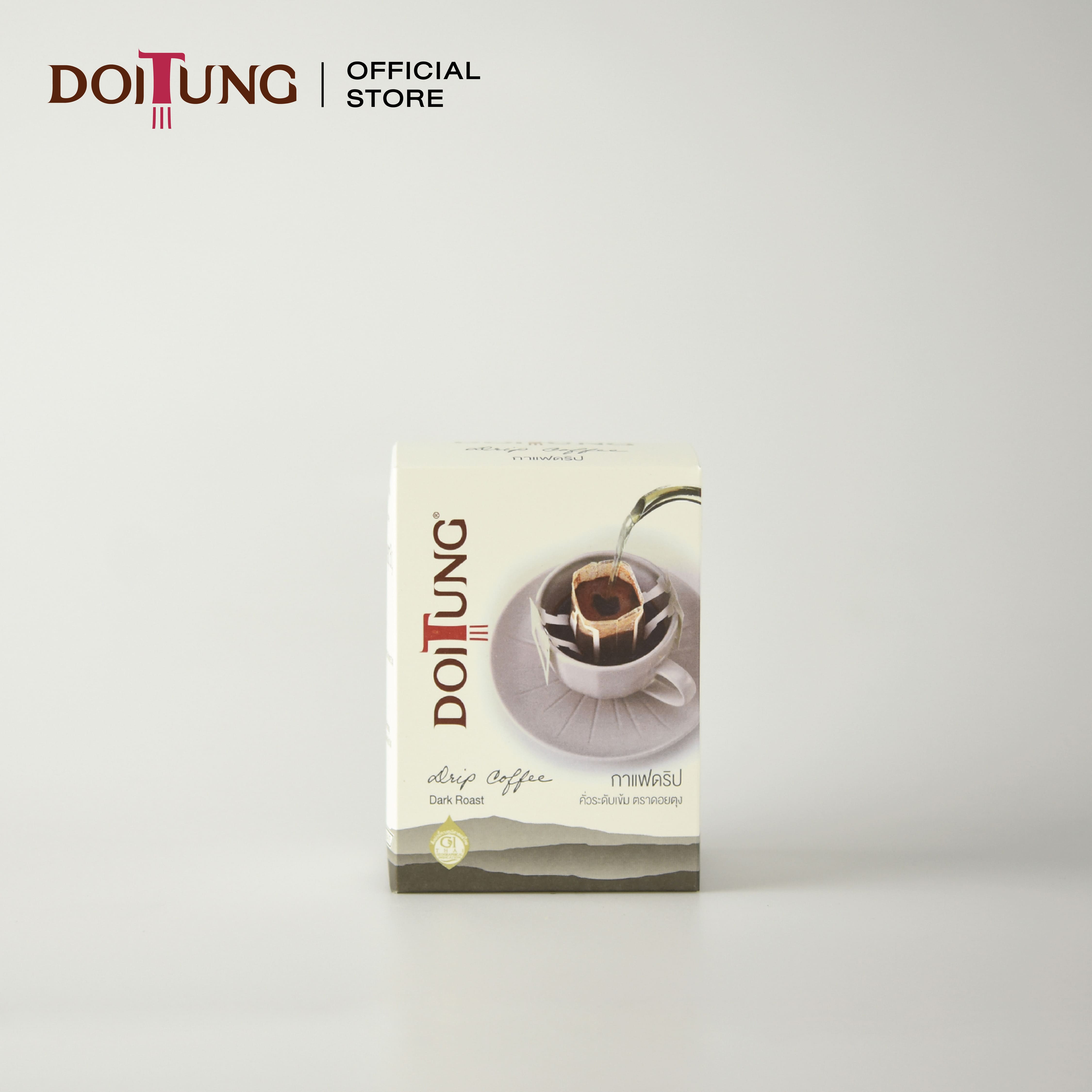 Doitung Drip Coffee - Dark Roast (60 G.) Doitung Drip Coffee, Dark Roast Formula. ราคา 180 บาท*ส่งฟรี