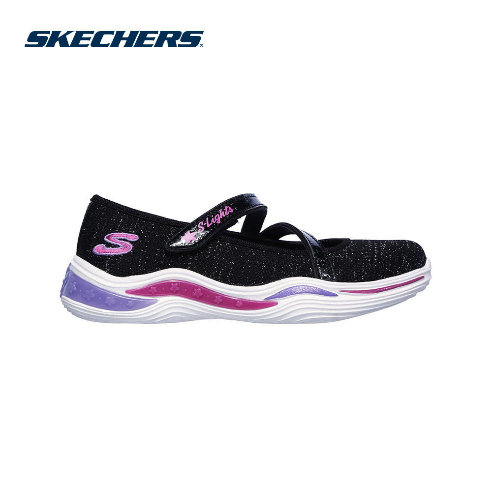 Skechers สเก็ตเชอร์ส รองเท้า เด็กผู้หญิง S-Lights Power Petals Shoes - 20204L-BLK