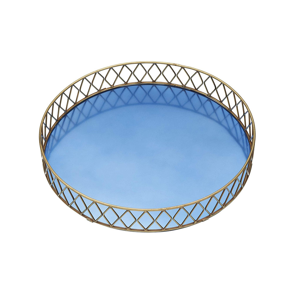 BarCraft Serving Tray Blue Brass Finish ถาดเสิร์ฟเครื่องดื่ม รุ่น BCTRAYBLUBRS ราคา 1,190 บาท*ส่งฟรี