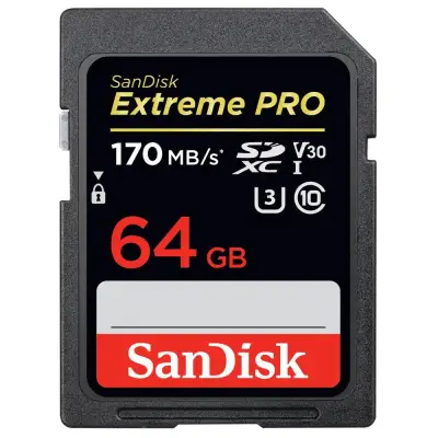 64 GB SD CARD (เอสดีการ์ด) SANDISK EXTREME PRO SDXC CLASS 10 (SDSDXXY_064G_GN4IN)