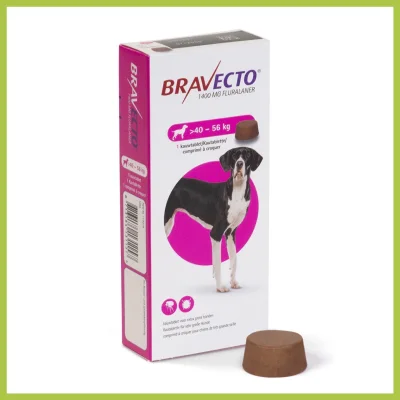 ChewableBravecto tablet for Dog 40-56kg (1tab/box) 12-month protection from tick and flea