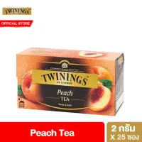 [ลดทั้งร้าน+โค้ดลดเพิ่ม] Twinings Peach Flavoured Tea 2 g. Pack 25 Tea Bags ทไวนิงส์ ชาแต่งกลิ่น รสพีช ชนิดซอง 2 กรัม แพ็ค 25 ซอง