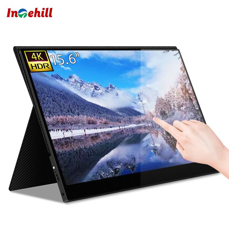 หน้าจอระบบ 4K แบบพกพา No Touch Screen/Touch Screen Intehill Portable Monitor (HS156KE/KET ) Ultra-thin portable monitor 15.6 inch 4k full HD with Type-C USB for expand PC laptop game