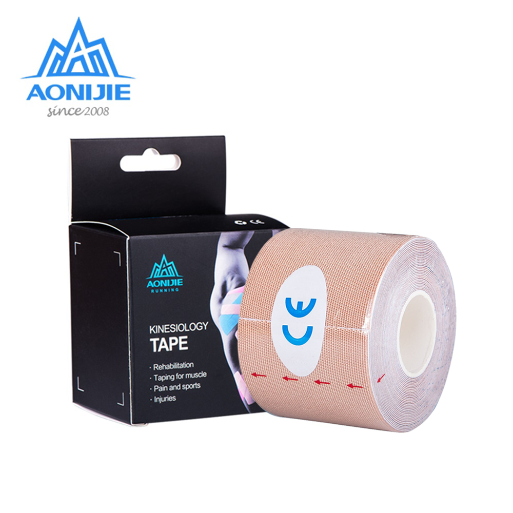 เทปติดกล้ามเนื้อ Aonijie รุ่น E4402 เทปบำบัด เทปพยุงกล้ามกล้ามเนื้อ Kinesio Tape ขนาด 5cm ยาว 5m ของแท้100% พร้อมส่ง! (P2)