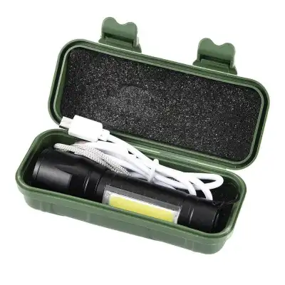 ไฟฉาย ไฟฉายแรงสูง ไฟฉายความสว่างสูง ชาร์จแบตได้ ปรับได้ 3 รูปแบบ ส่องได้ไกล กันน้ำ กันกระแทก LED Flashlight USB Charger รุ่น APL-511 (2)
