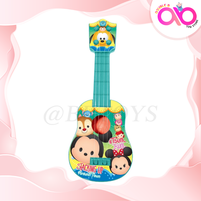 Tsum Tsum  ลายลิขสิทธิ์แท้  มินิกีต้าร์  mini guiter เสริมพัฒนาการและการเรียนรู้มีเสียงดนตรี ของเด็กเล่น อุปกรณเข้าฉาก สำหรับเด็ก1ขวบ
